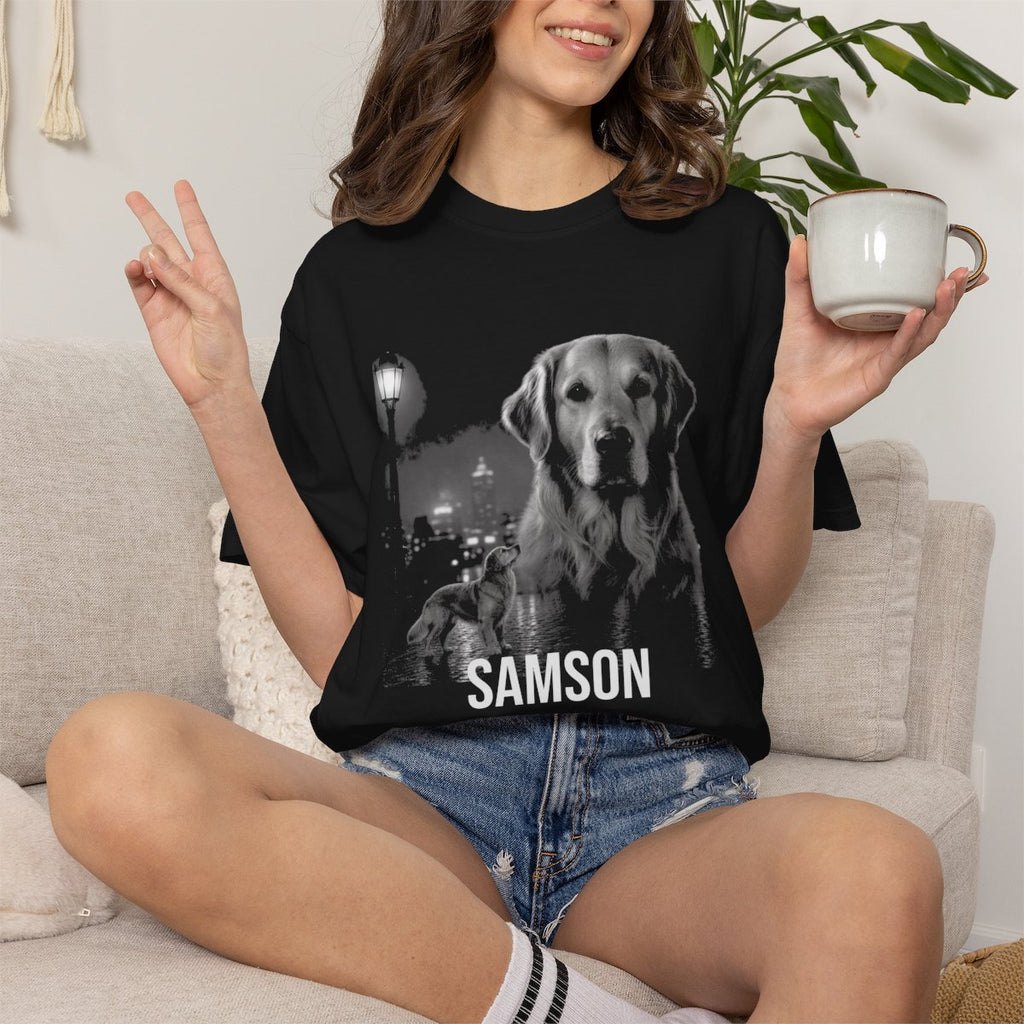 Personalized Dog Film Noir Movie Poster T-shirt
