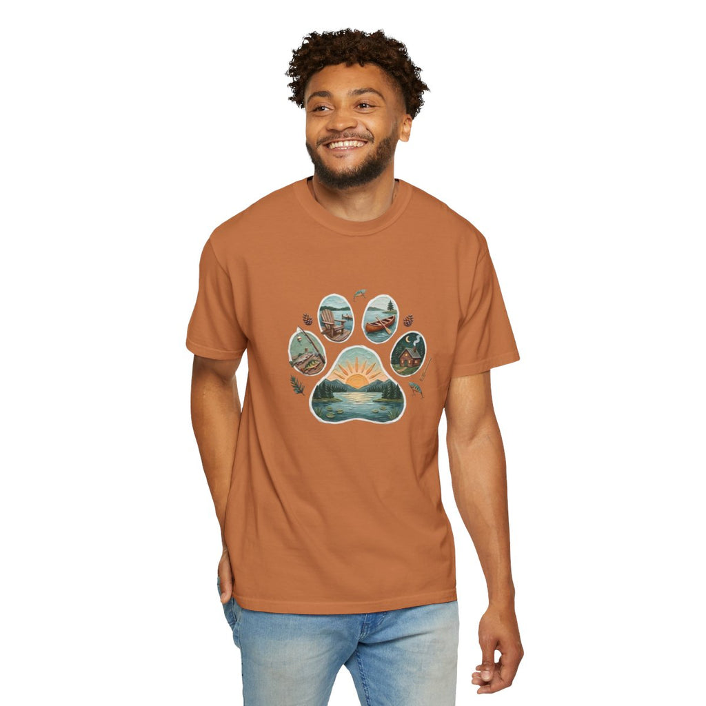 Lake Life Dog Paw T-Shirt