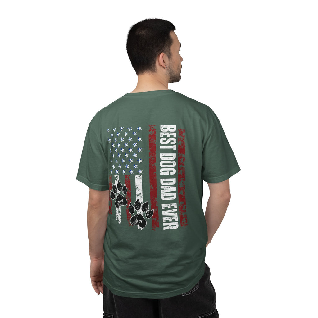 Personalized Best Dog Dad Ever Comfort Colors T-Shirt