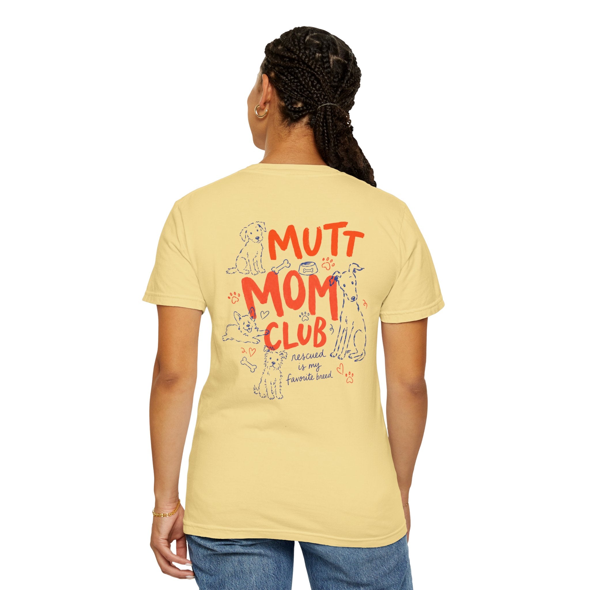 Mutt Mom Club T-Shirt for Rescue Dog Lovers