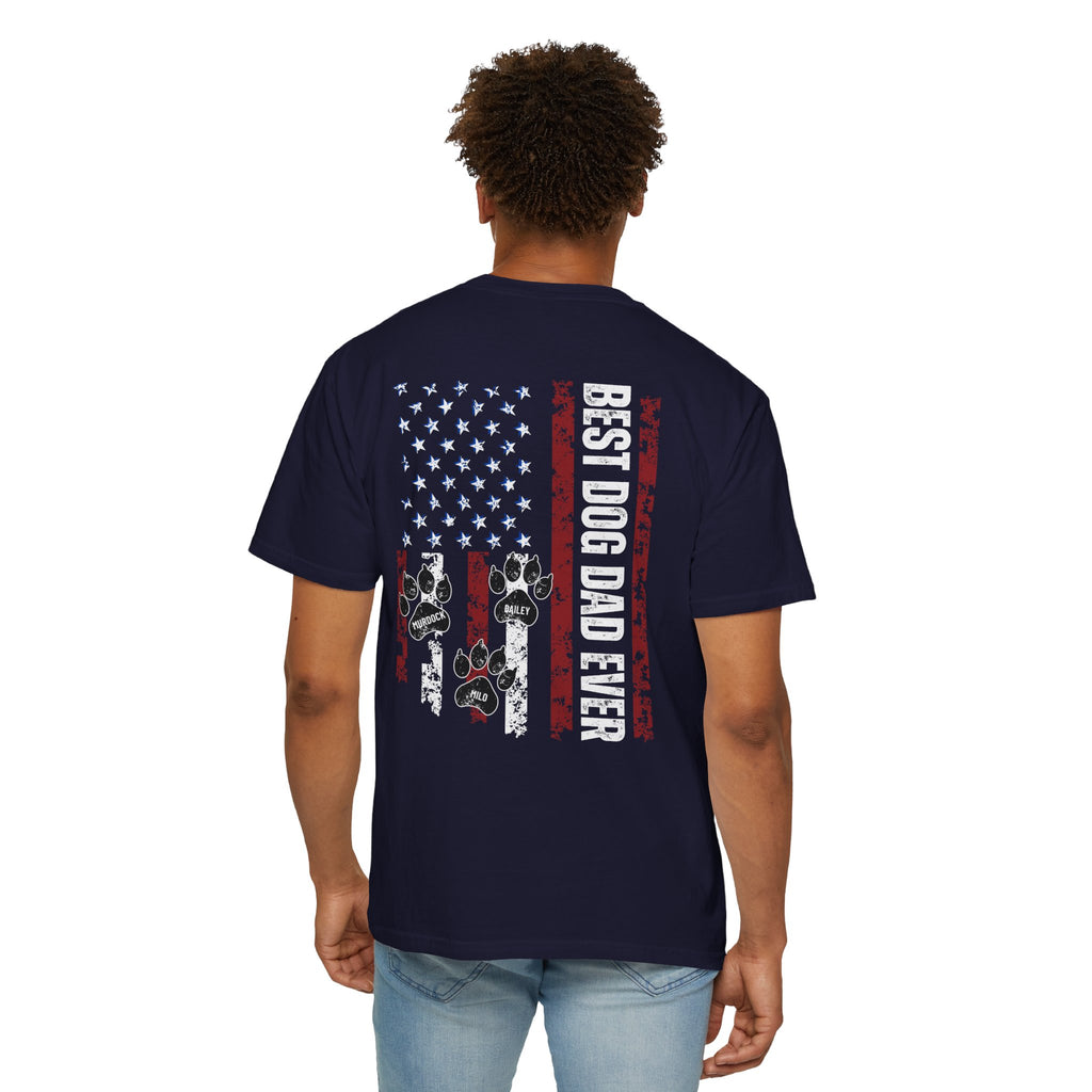 Personalized Best Dog Dad Ever Comfort Colors T-Shirt