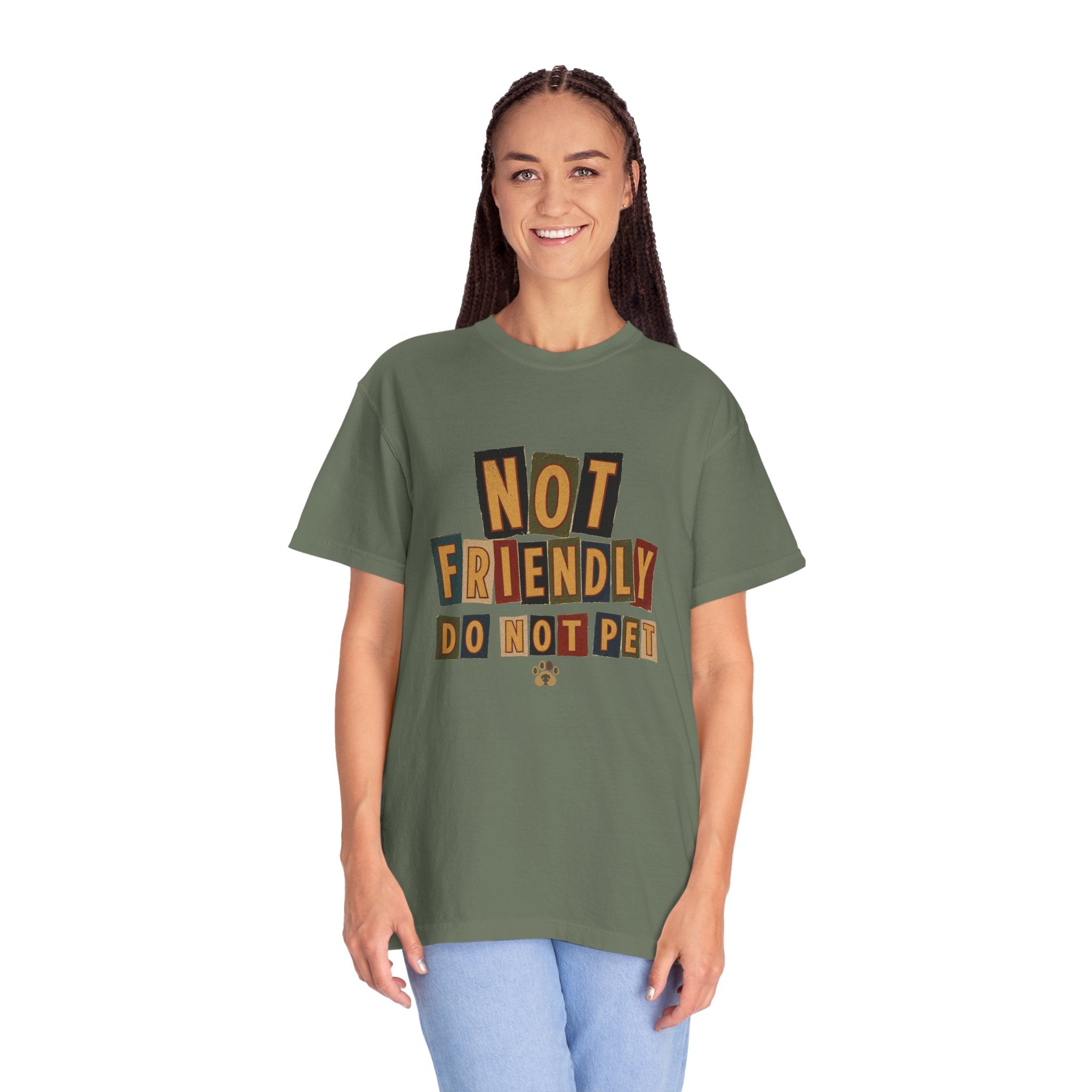Not Friendly - Do Not Pet Ransom Note T-shirt