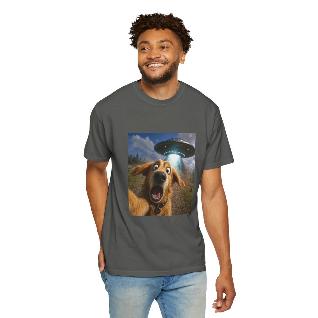 Dog UFO Selfie T-shirt