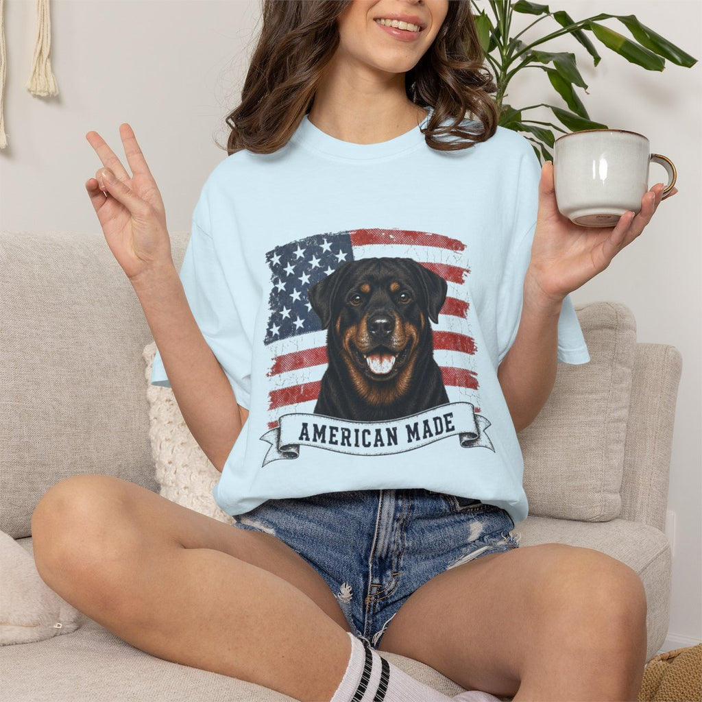 Rottweiler American Made USA flag T-shirt