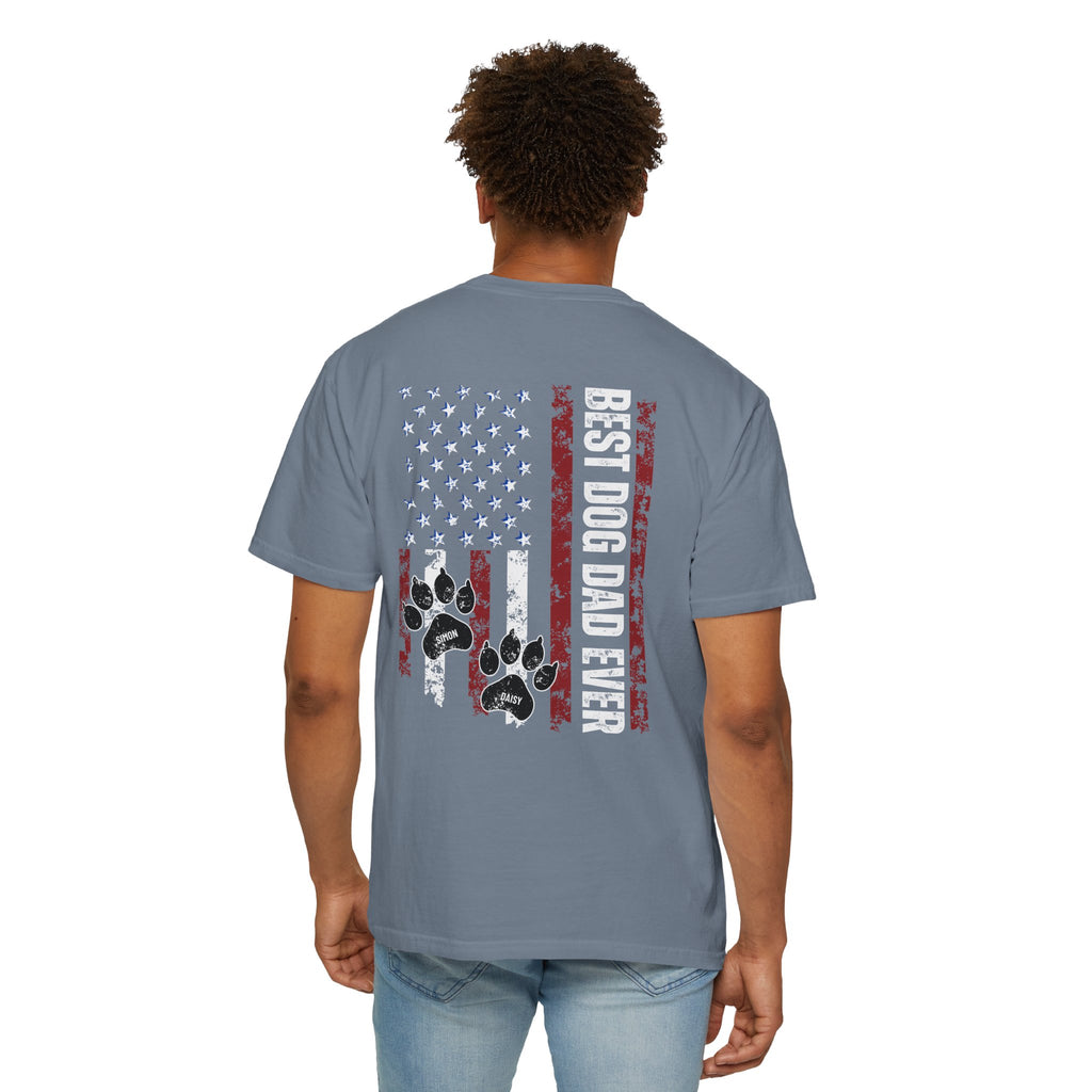 Personalized Best Dog Dad Ever Comfort Colors T-Shirt