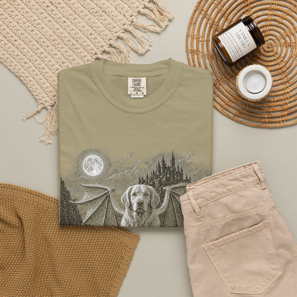 Mythic Guardian Golden Retriever Dog T-Shirt