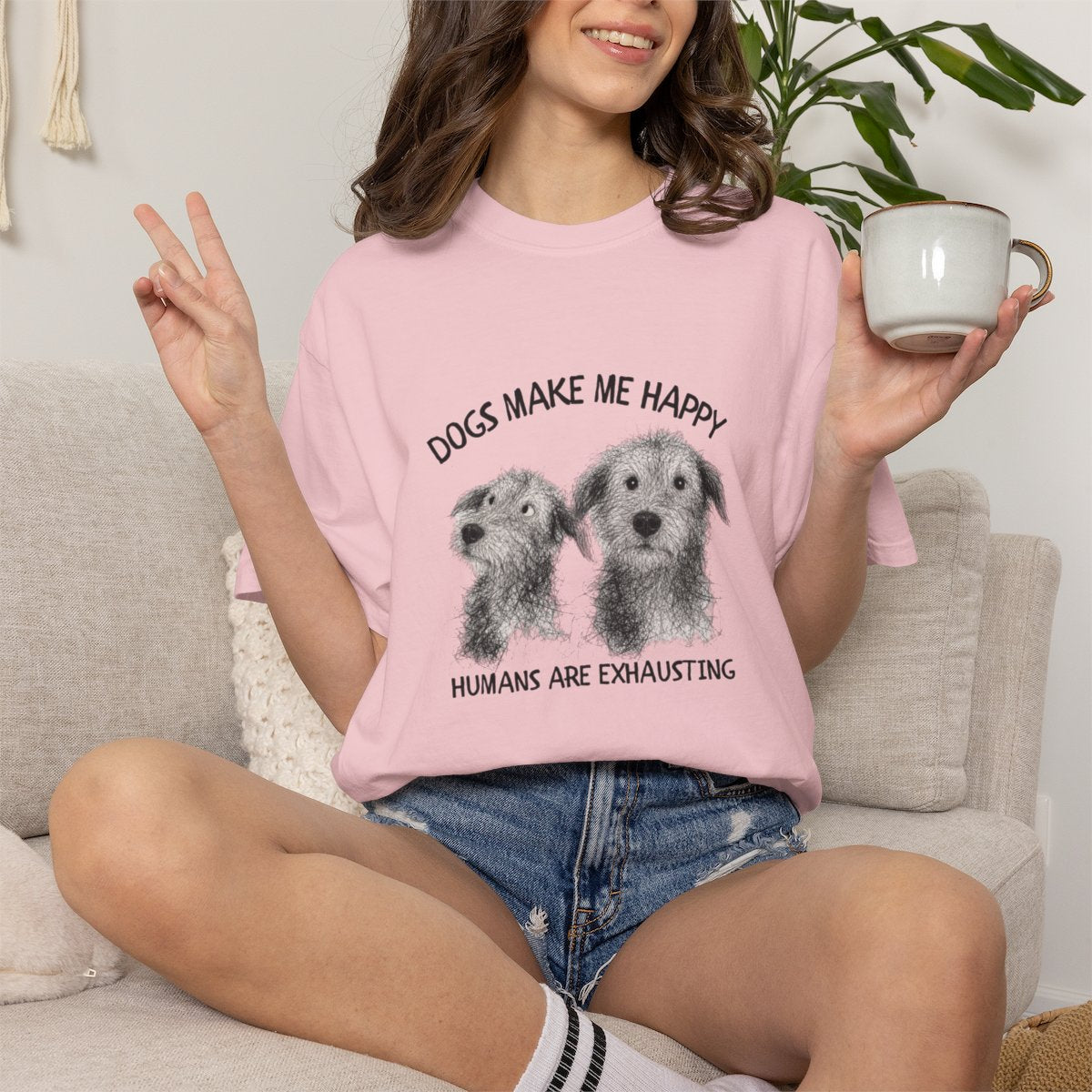 Dogs Make Me Happy, Humans are Exhausting T-shirt