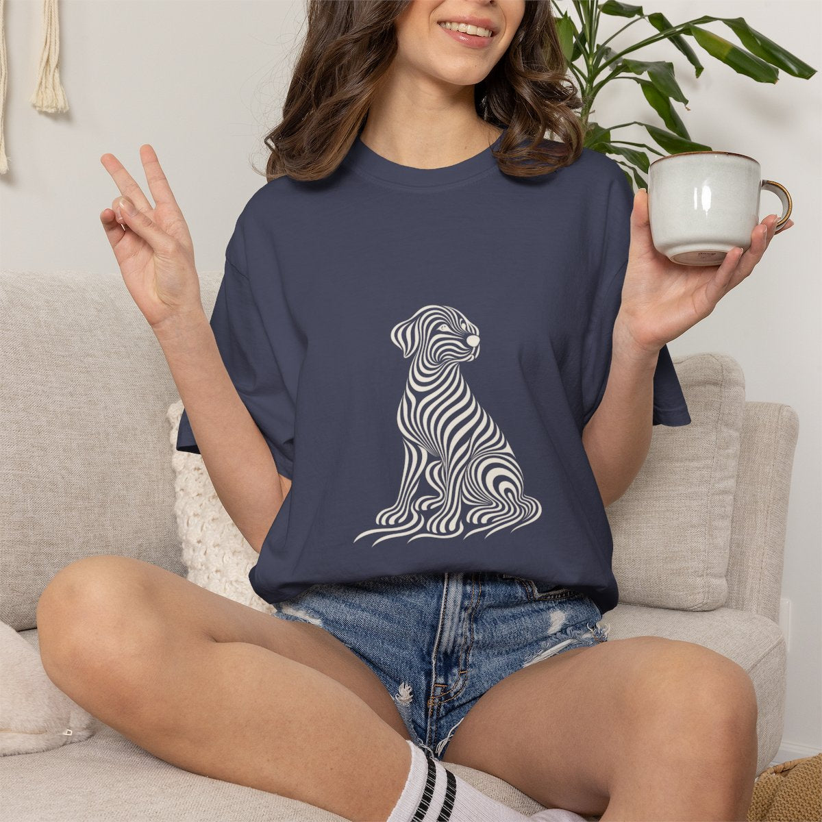 On My Wavelength Optical Art T-shirt