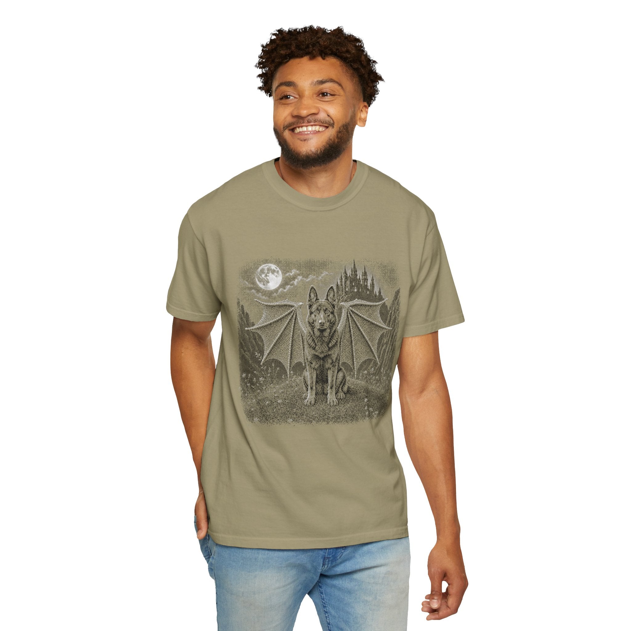 Mythic Guardian  German Shepherd Wolf Dog T-Shirt