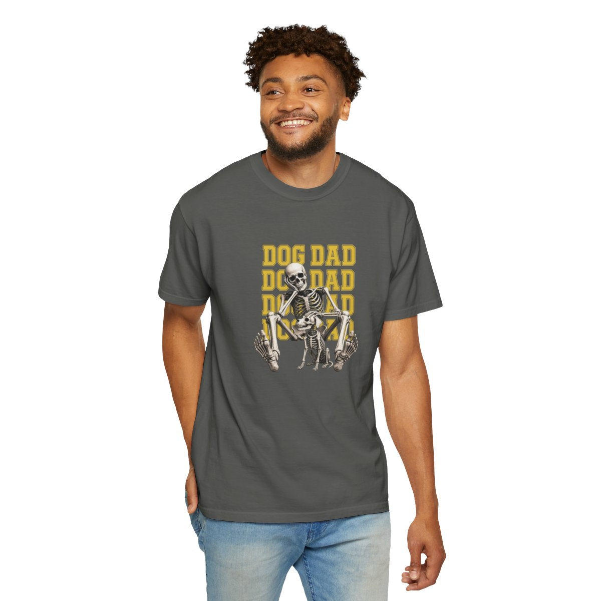 Dog Dad Skeleton Pets His Dog T-Shirt