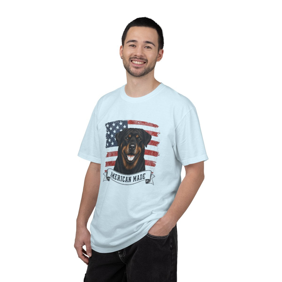 Rottweiler American Made USA flag T-shirt