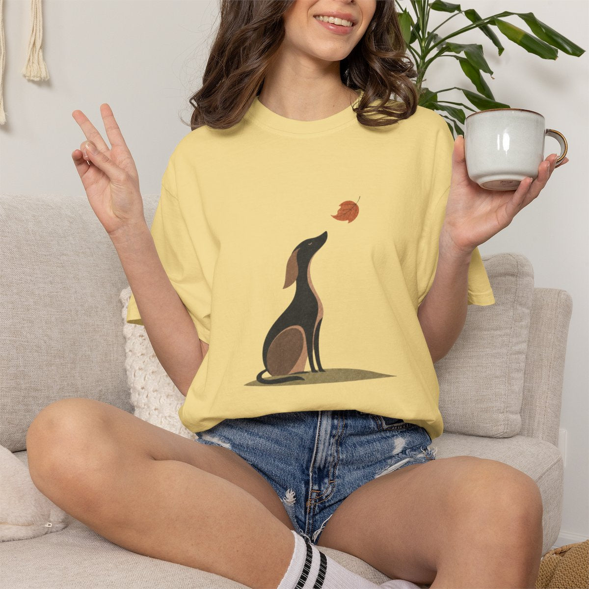 A Dog in Autumn T-shirt