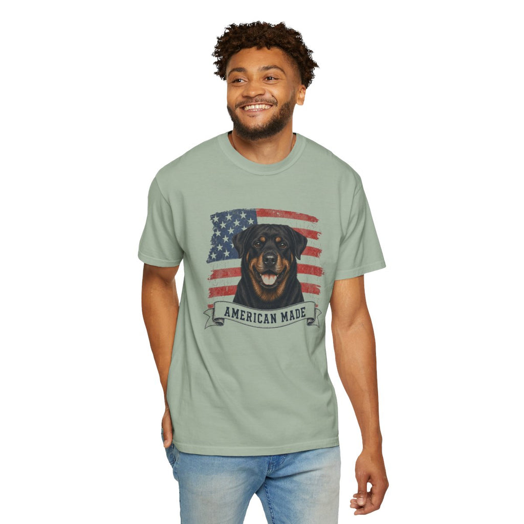 Rottweiler American Made USA flag T-shirt