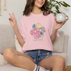 Stay Pawsitive Floral Paw Print T-Shirt