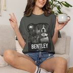 Personalized Dog Movie Poster T-shirt  – Custom Film Noir Pet Portrait Shirt, Vintage Cinematic Dog Lover Gift