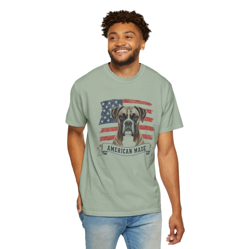 Boxer American Made USA flag T-shirt
