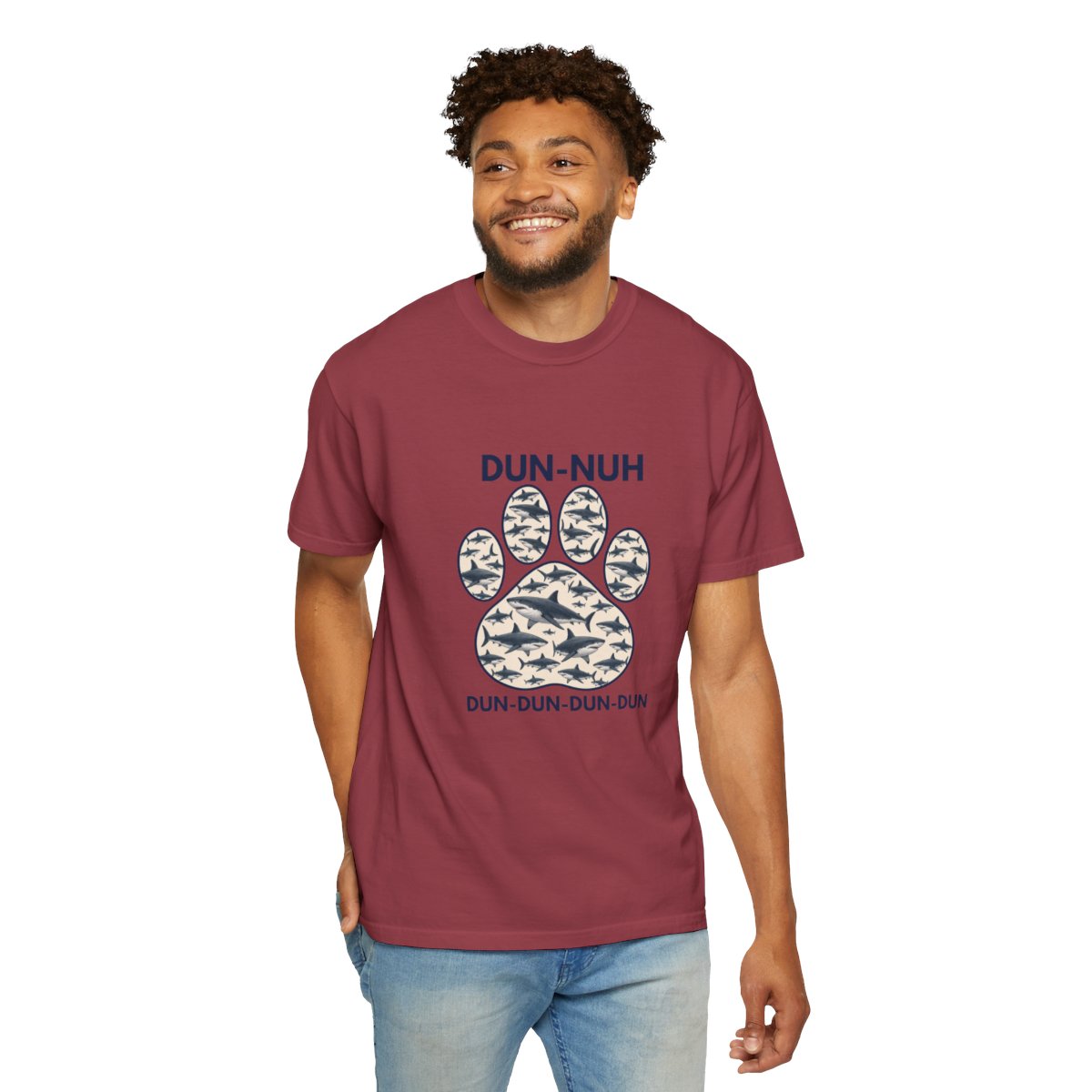 Shark Theme Song Paw Print T-shirt