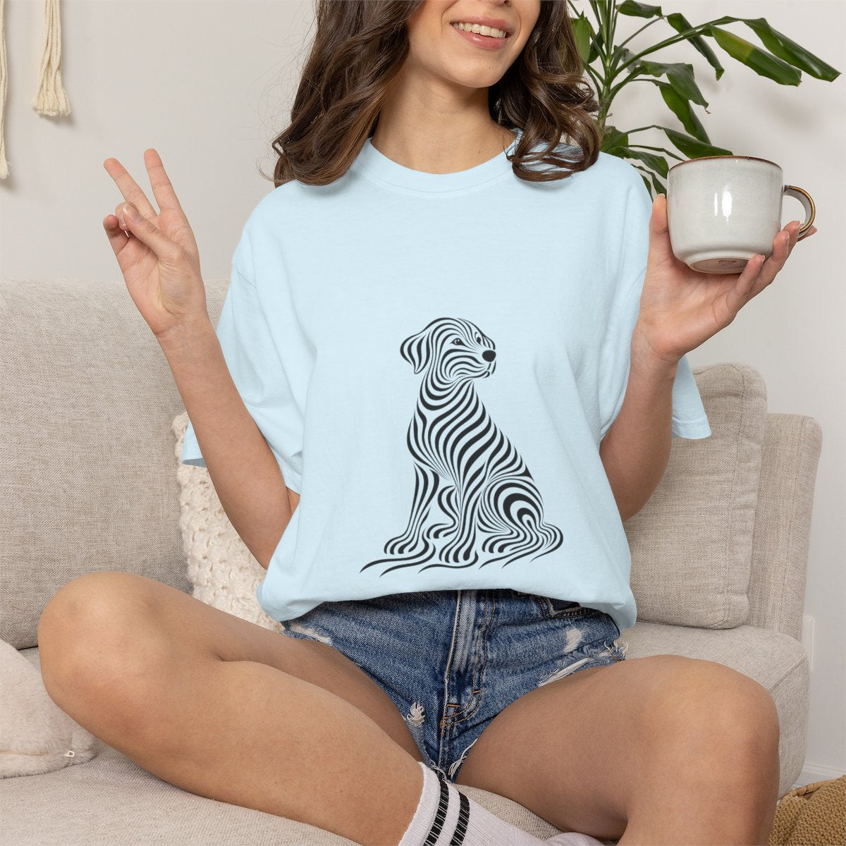 On My Wavelength Optical Art T-shirt