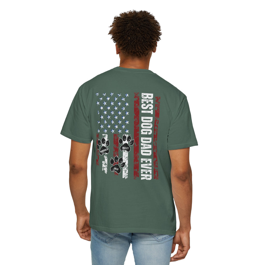 Personalized Best Dog Dad Ever Comfort Colors T-Shirt