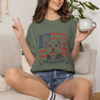 Yorkshire Terrier American Made USA flag T-shirt