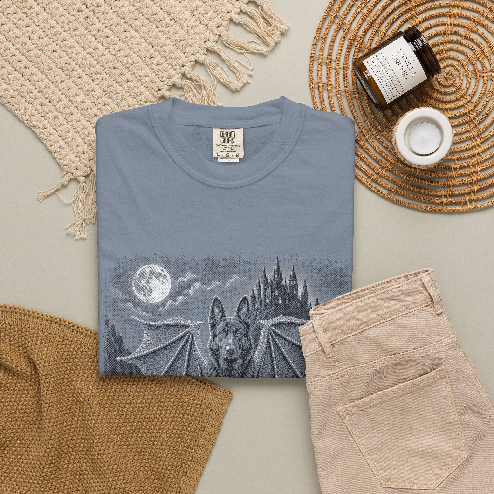 Mythic Guardian  German Shepherd Wolf Dog T-Shirt