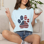 USA Pawtriot Dog Paw T-shirt