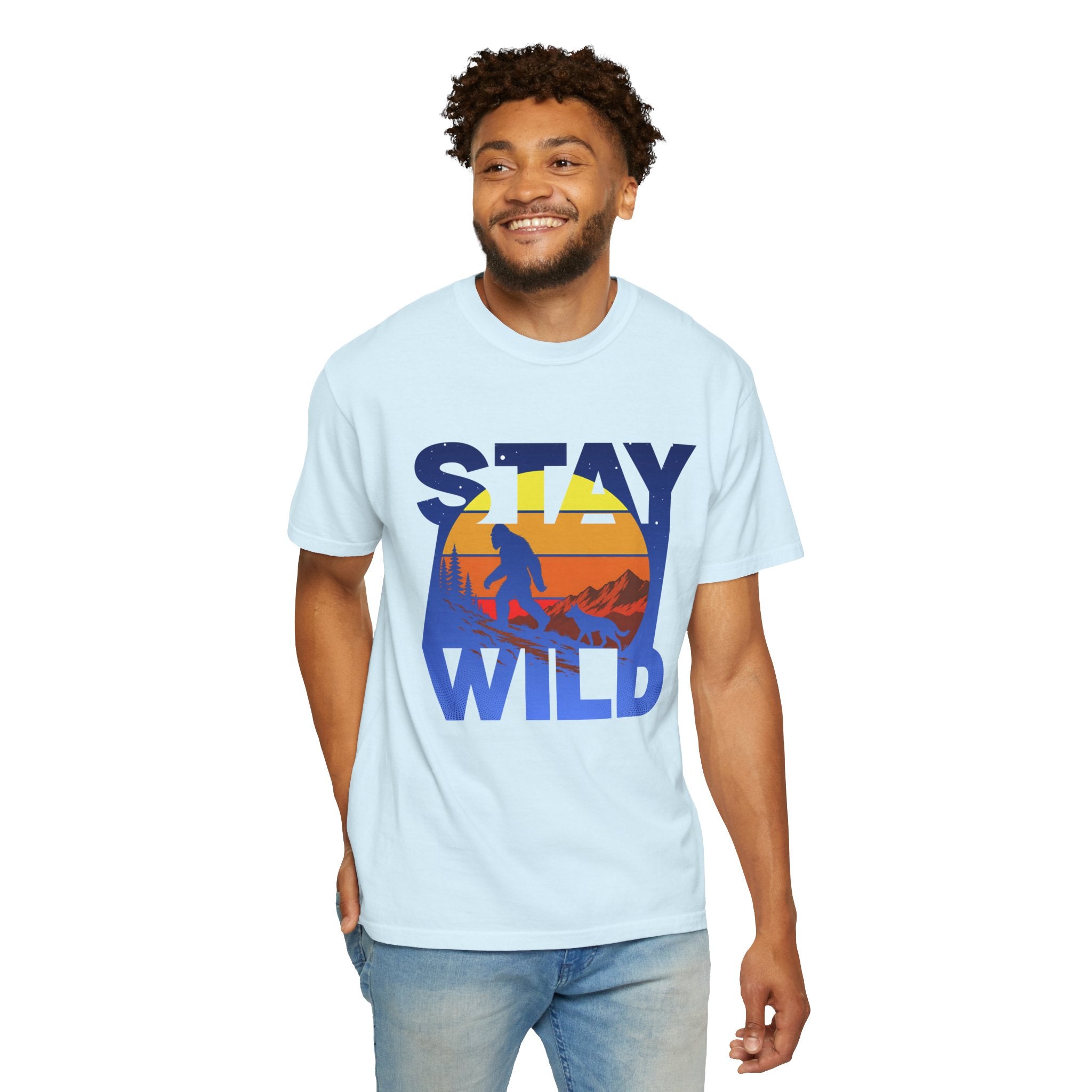 Stay Wild Big Foot and Dog T-shirt