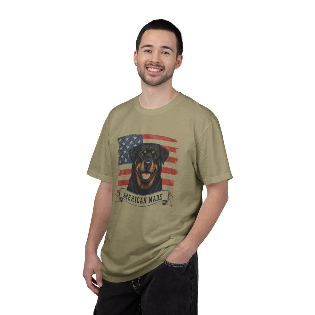 Rottweiler American Made USA flag T-shirt