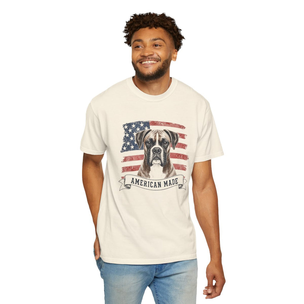 Boxer American Made USA flag T-shirt