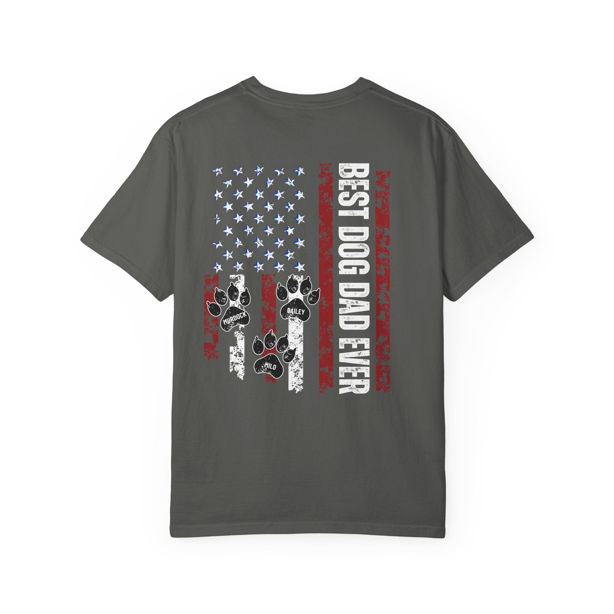 Personalized Best Dog Dad Ever Comfort Colors T-Shirt