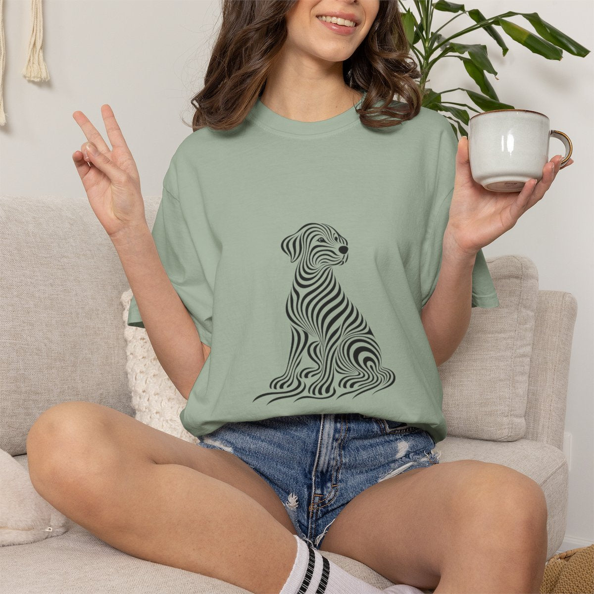 On My Wavelength Optical Art T-shirt