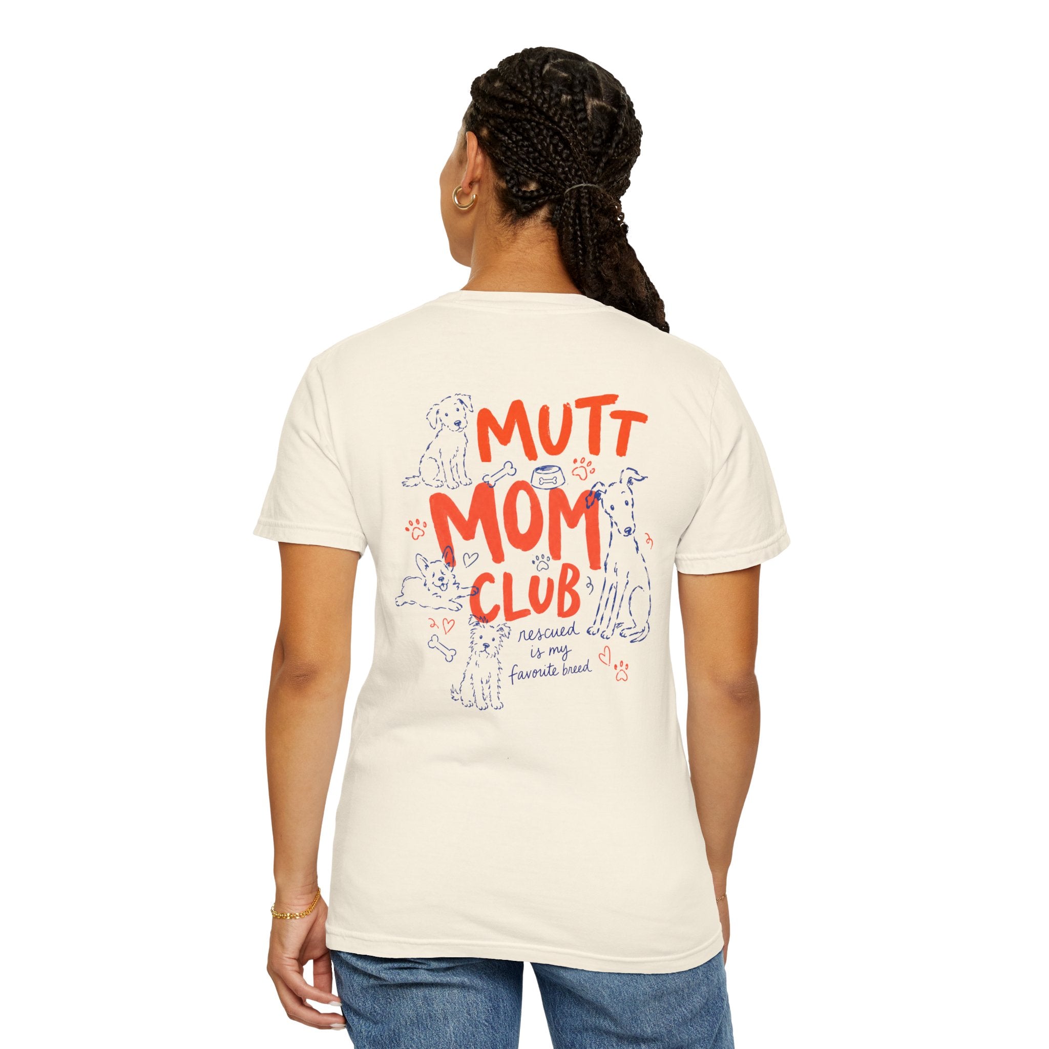 Mutt Mom Club T-Shirt for Rescue Dog Lovers