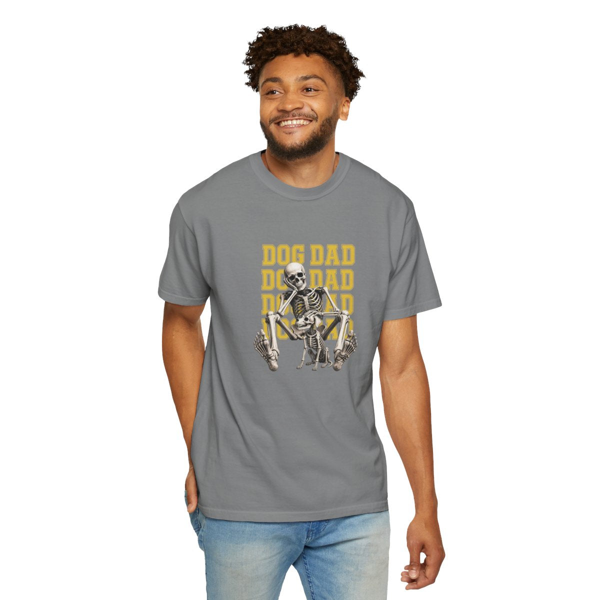 Dog Dad Skeleton Pets His Dog T-Shirt