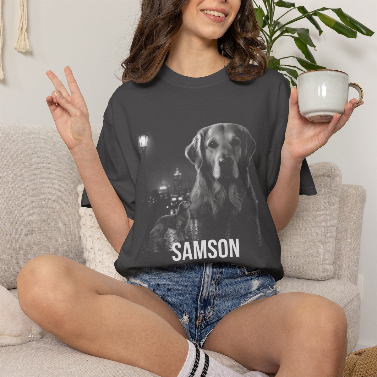 Personalized Dog Film Noir Movie Poster T-shirt