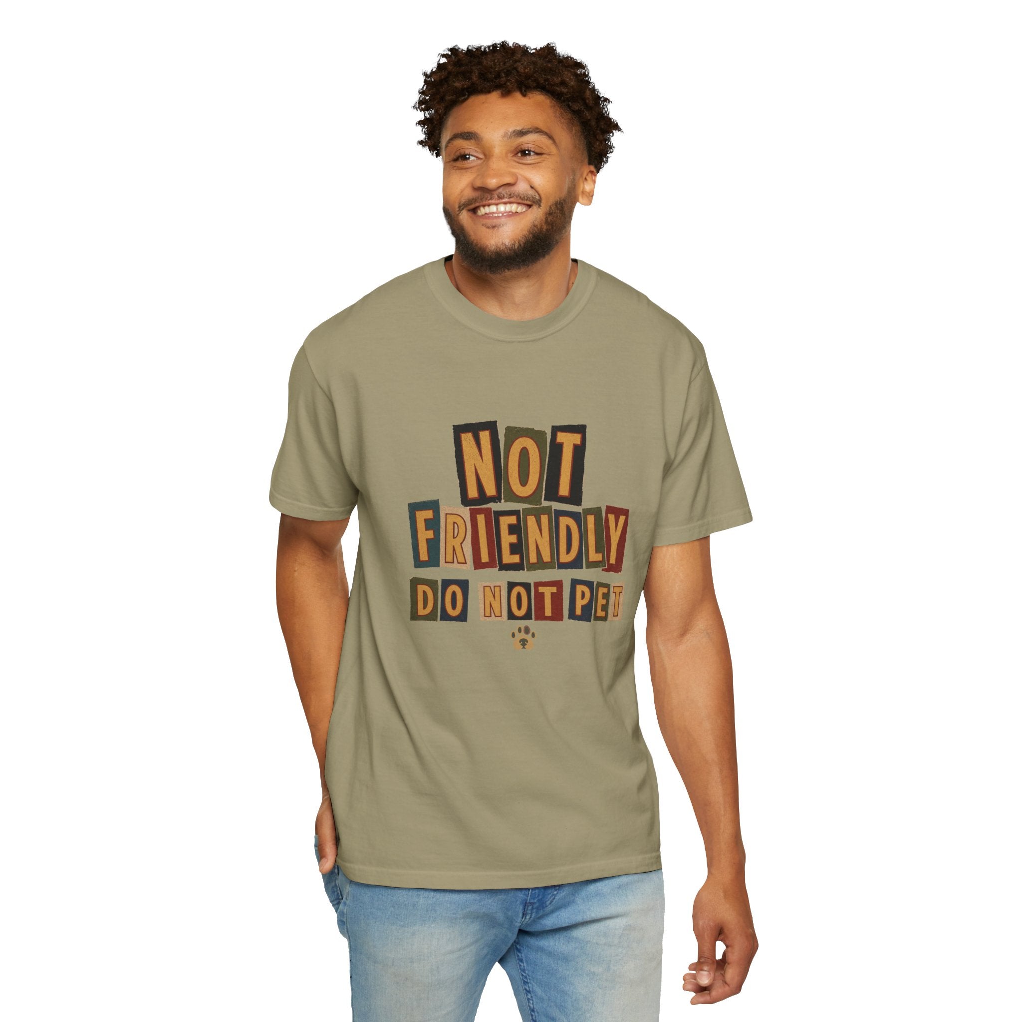 Not Friendly - Do Not Pet Ransom Note T-shirt