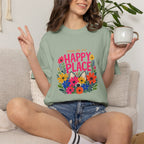 Dog in the Garden Happy Place T-shirt