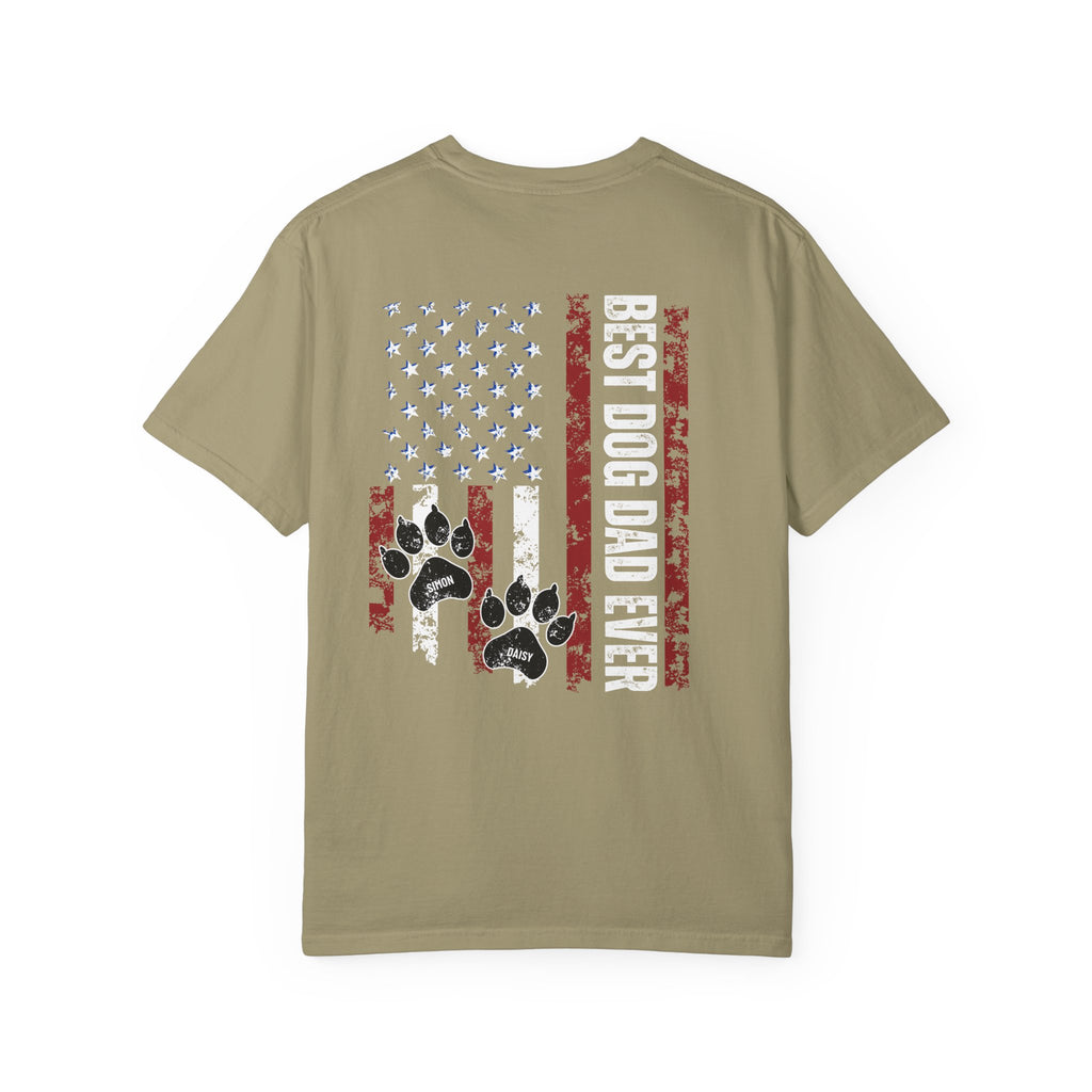 Personalized Best Dog Dad Ever Comfort Colors T-Shirt