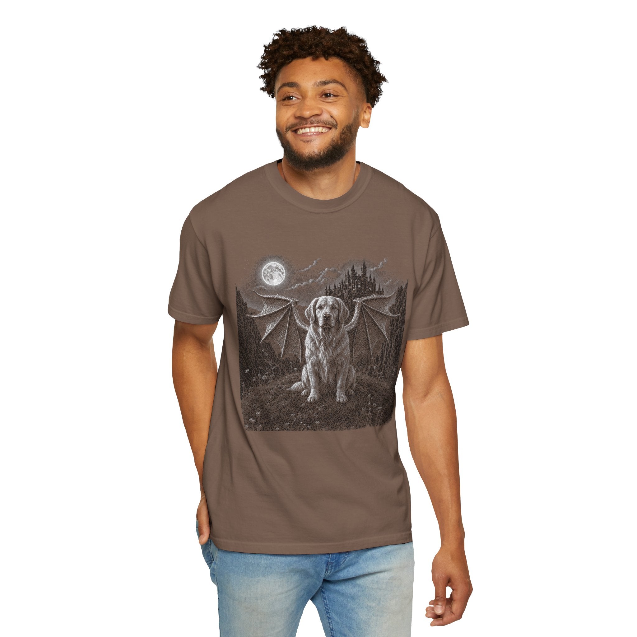 Mythic Guardian Golden Retriever Dog T-Shirt
