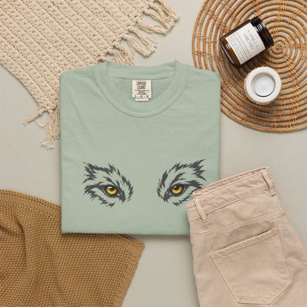 Golden Eyes of the Grey Wolf  T-Shirt