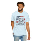 Golden Retriever American Made USA flag T-shirt