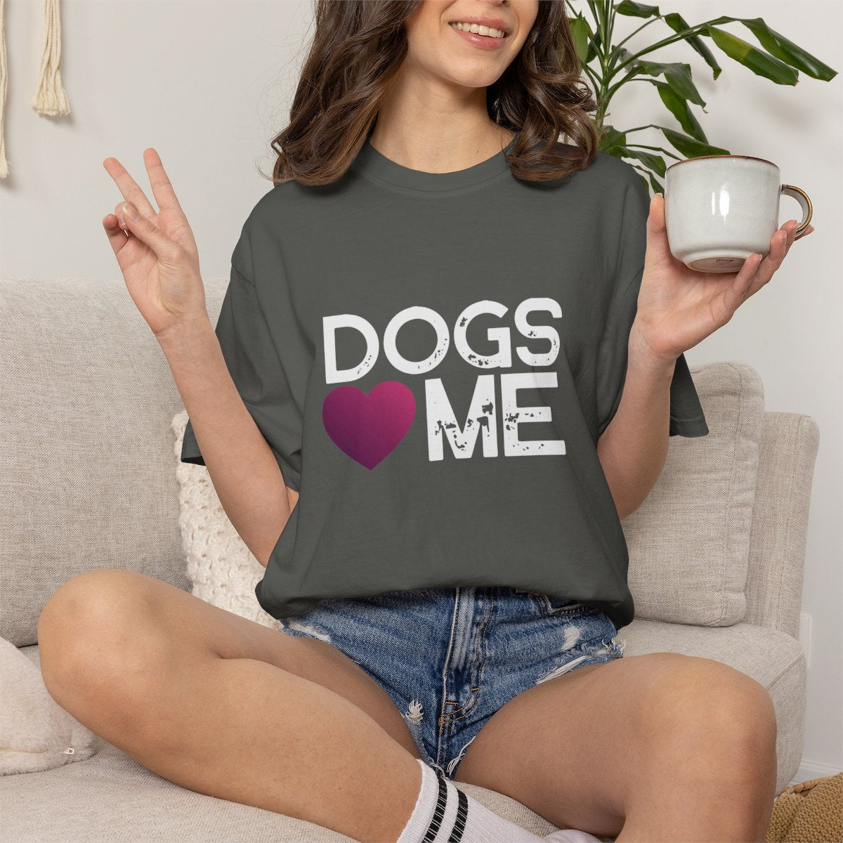 Dogs Love Me Statement T-shirt