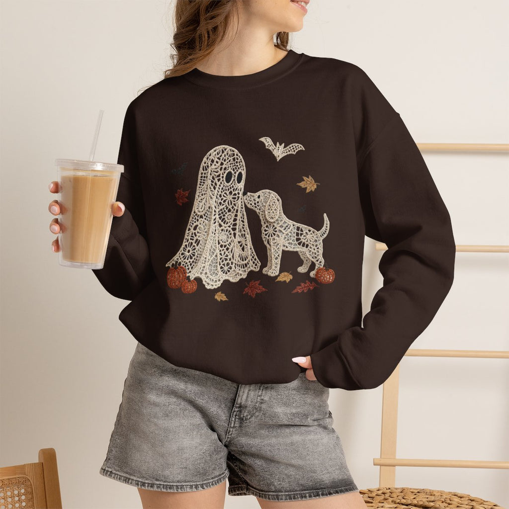 Lace Ghost with Lace Dog in Autumn T-shirt
