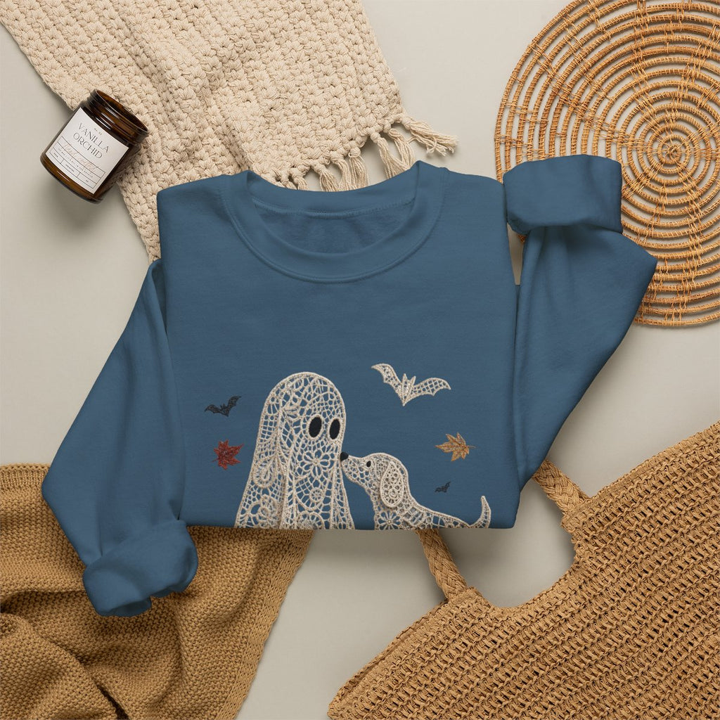 Lace Ghost with Lace Dog in Autumn T-shirt