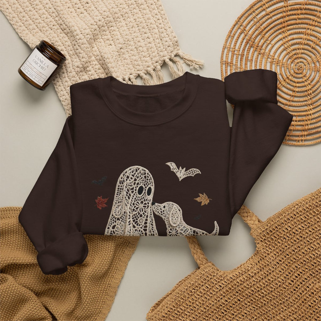 Lace Ghost with Lace Dog in Autumn T-shirt