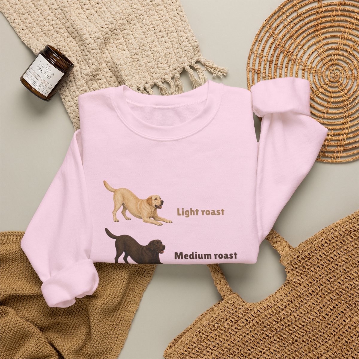 Coffee and a Lab Crewneck Sweatshirt