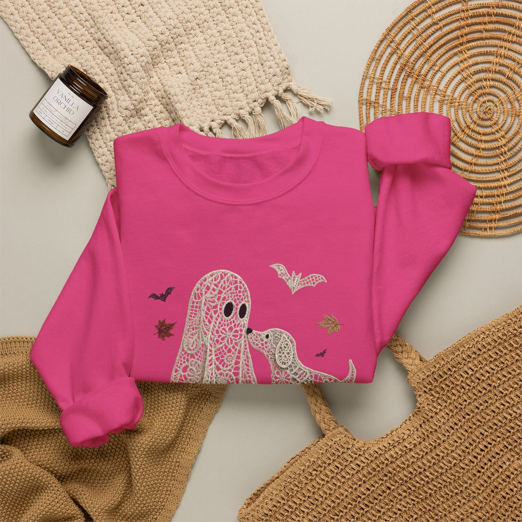 Lace Ghost with Lace Dog in Autumn T-shirt