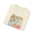 Bookish Dog Mom faux patchwork T-Shirt