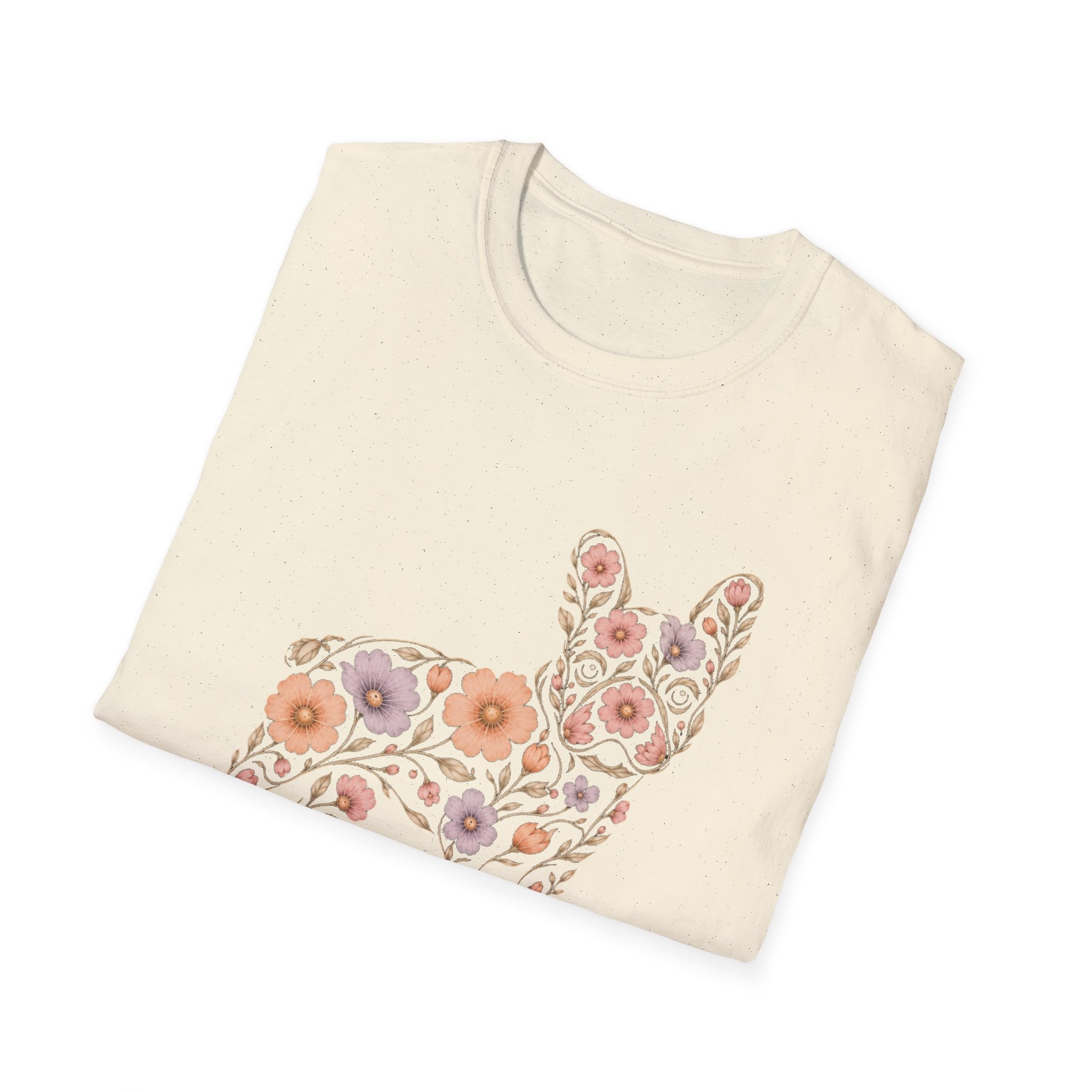 Floral French Bulldog T-Shirt
