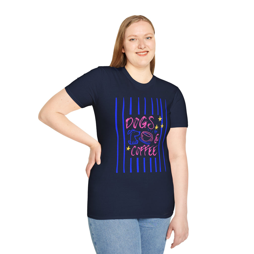 Dogs & Coffee Unisex Graphic T-Shirt