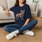 Floral French Bulldog T-Shirt